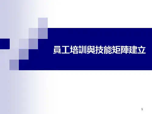 员工培训与技能矩阵建立 PPT课件
