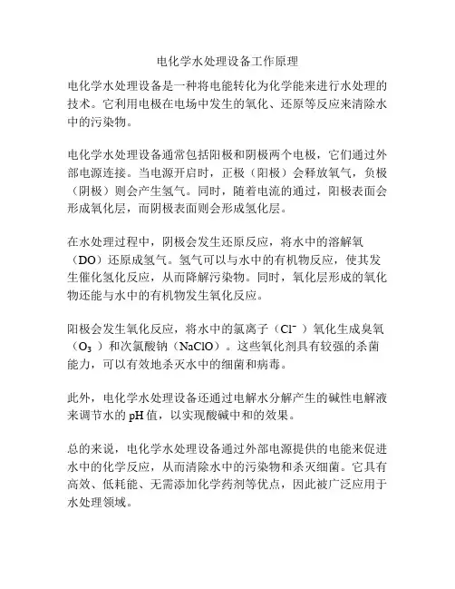 电化学水处理设备工作原理