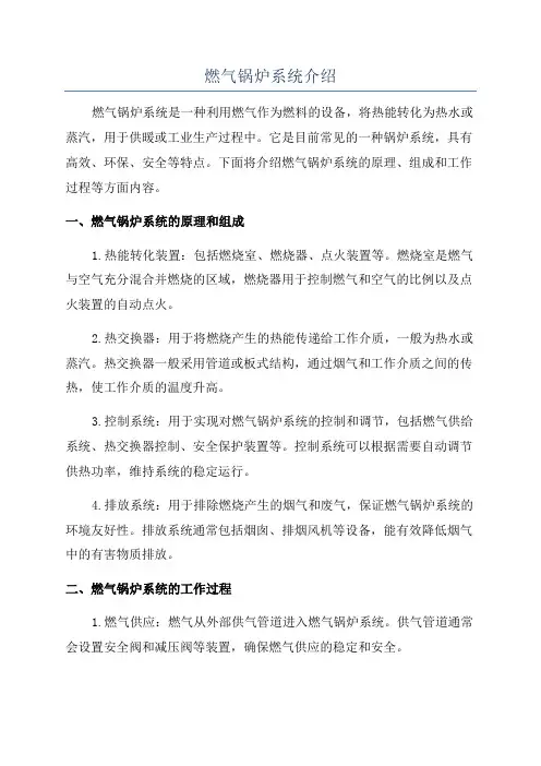 燃气锅炉系统介绍