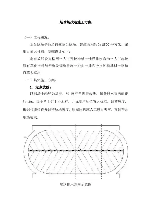 足球场施工的解决方案