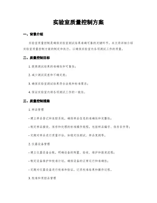 实验室质量控制方案