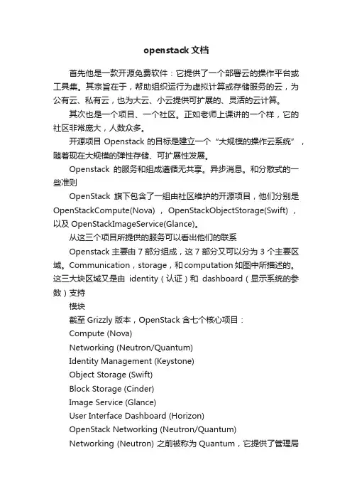openstack文档