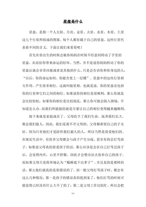星盘是什么