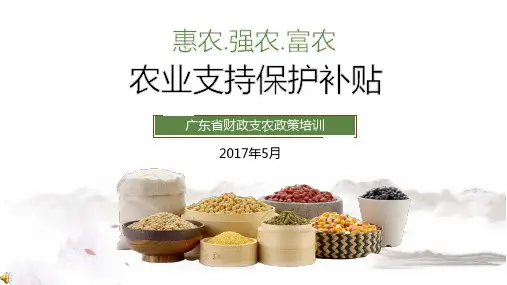 支农政策培训农业支持保护补贴