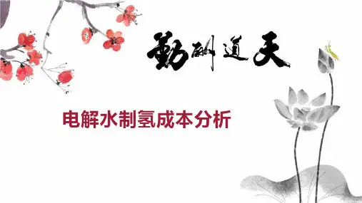 电解水制氢成本分析