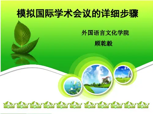 召开国际会议的具体流程