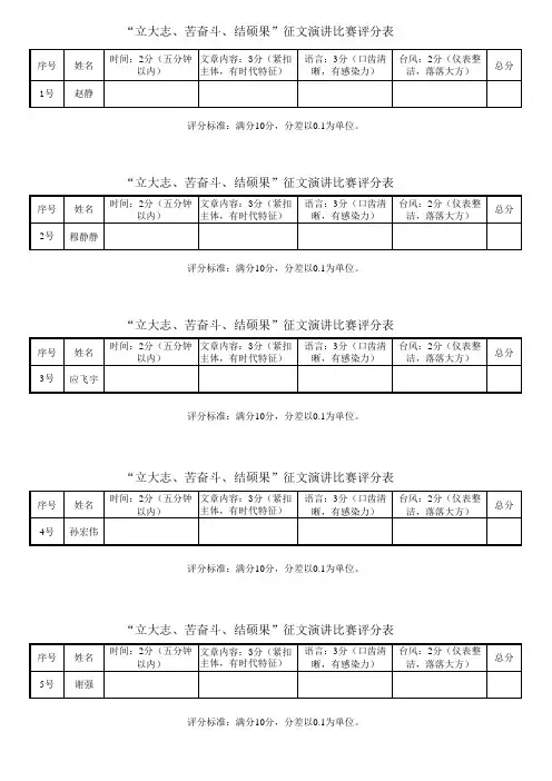 新建 M秘书部比赛评分表icrosoft Excel 工作表