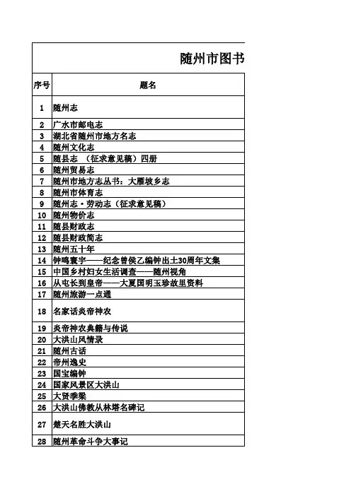 随州市地方文献
