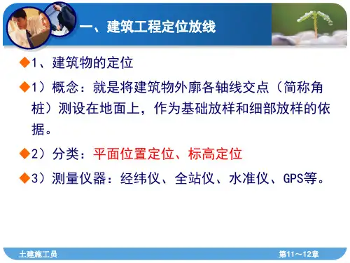 施工员使用测量仪器进行施工测量