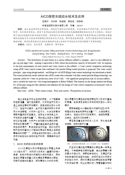 AICD筛管充填控水技术及应用