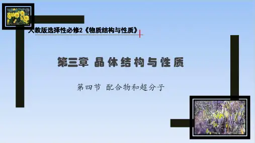 配合物与超分子课件高二化学人教版选择性必修2