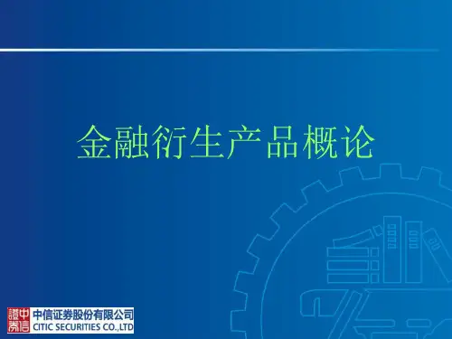 常州大学周末讲课金融衍生品