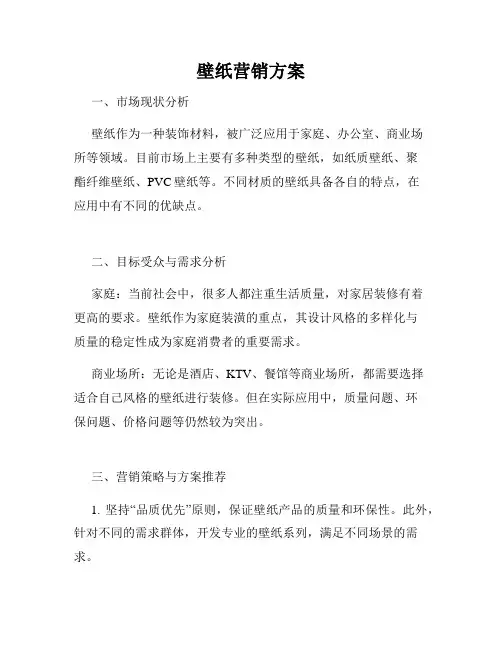 壁纸营销方案