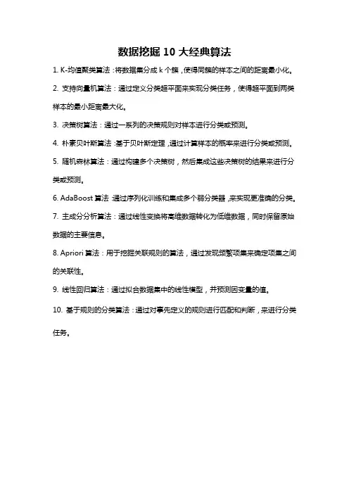 数据挖掘10大经典算法