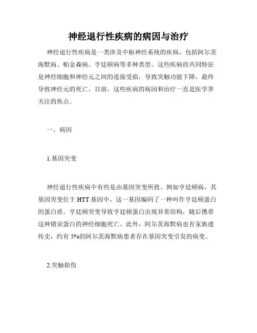 神经退行性疾病的病因与治疗
