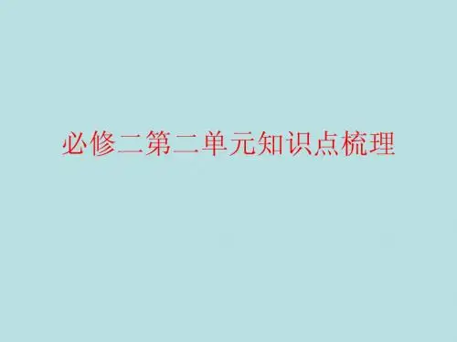 高中语文必修二第二单元复习提纲