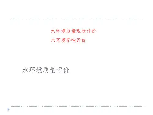 水环境质量评价ppt课件
