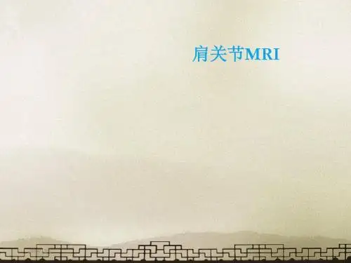 肩关节MRI  ppt课件