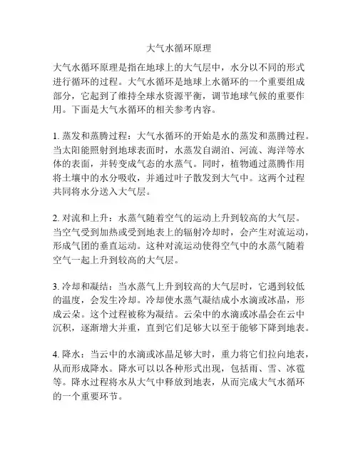 大气水循环原理