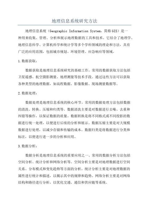 地理信息系统研究方法