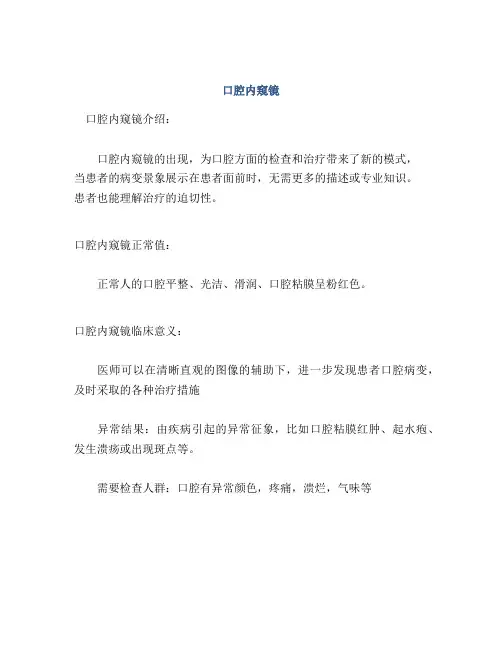 口腔内窥镜