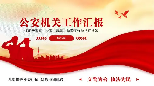 公安警察政法警务工作汇报总结计划PPT