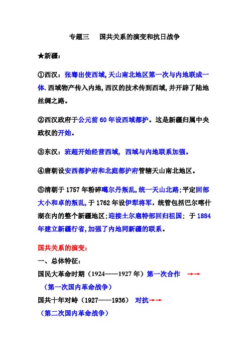 国共关系的演变和抗日战争