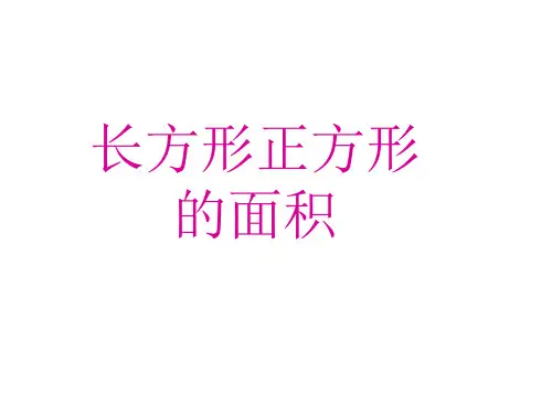 五年级奥数课件：长方形正方形的面积
