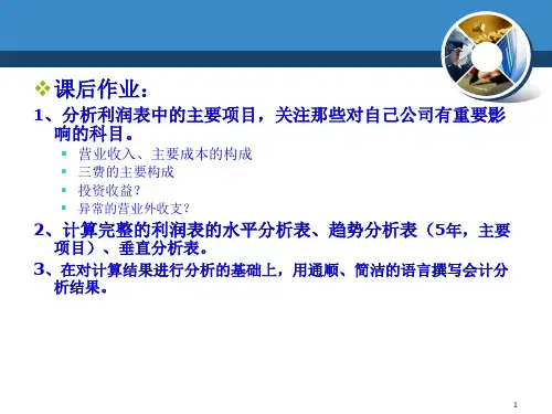 利润表分析概述114页PPT