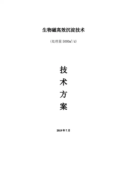 磁混凝沉淀技术方案5000吨(箱式)[