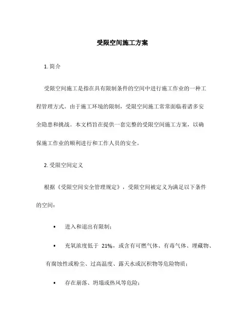 《受限空间施工方案》