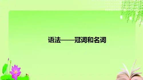 最新2020年中考复习英语一轮复习基础——冠词和名词(共16张PPT)教育课件