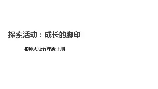 北师大版数学五年级上册 第六单元 探索活动：成长的脚印 课件(24张PPT)