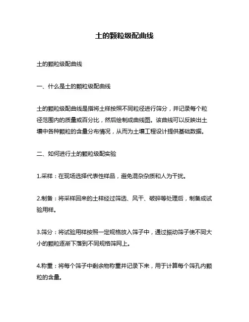 土的颗粒级配曲线