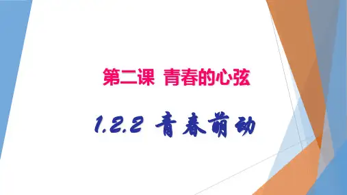 人教版道德与法治七年级下册 青春萌动 课件(ppt9张)精品ppt