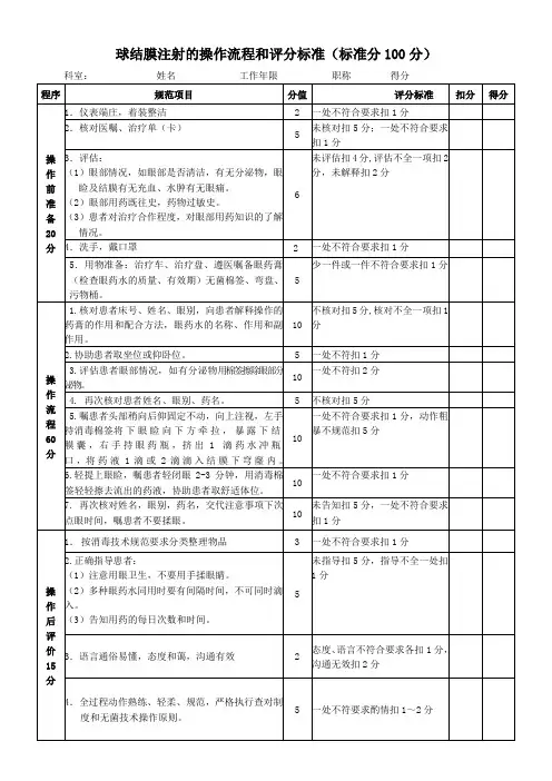 眼药水滴用法的操作流程和操作标准