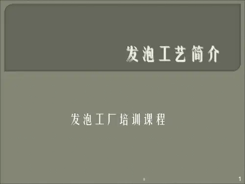 《发泡工艺培训》PPT课件