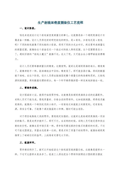 生产射线面密度测量仪工艺流程