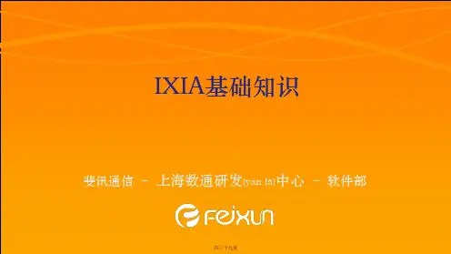 IXIA打流仪器的使用和基础知识