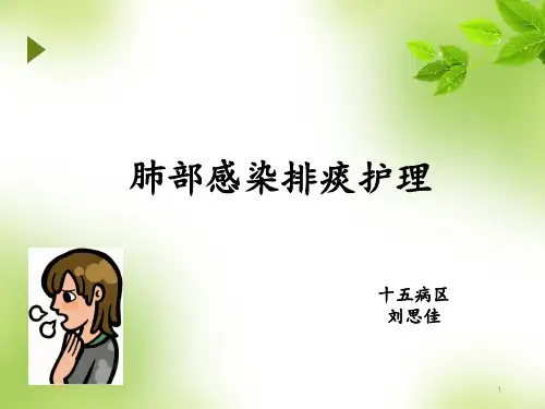 肺部感染排痰护理PPT课件
