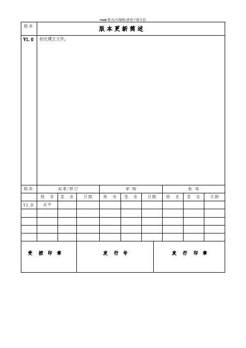 PCB制板管理规定V1.0