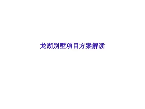 某地产别墅项目方案解读
