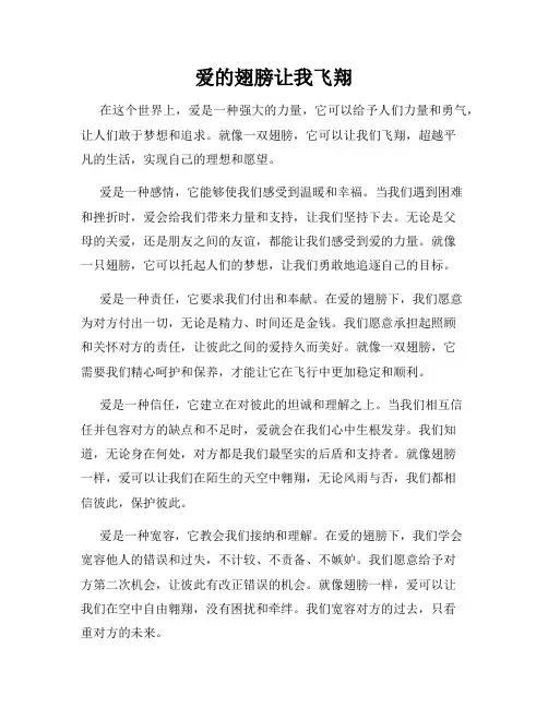 爱的翅膀让我飞翔
