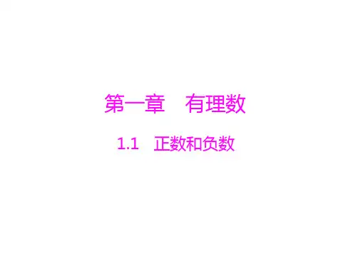 数学：1.1《正数和负数》课件(人教版七年级上)