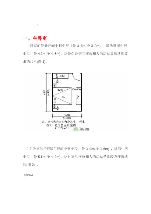 住宅房间的合理尺寸