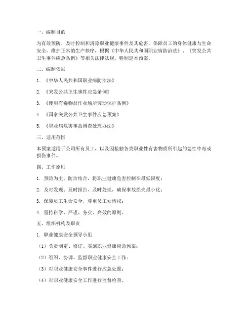 职业健康应急预案_规定