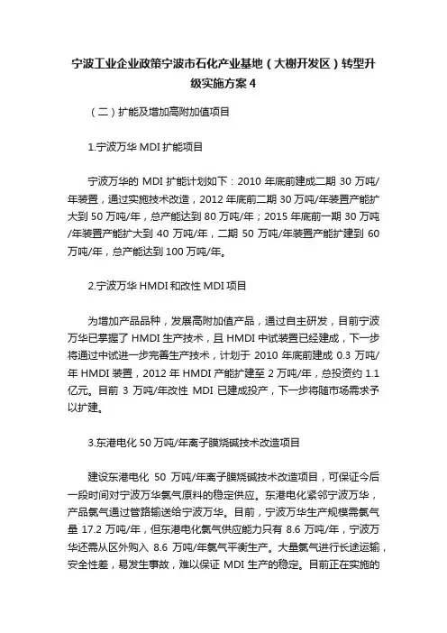 宁波工业企业政策宁波市石化产业基地（大榭开发区）转型升级实施方案4