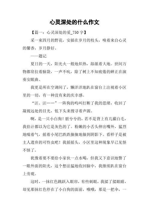 心灵深处的什么作文