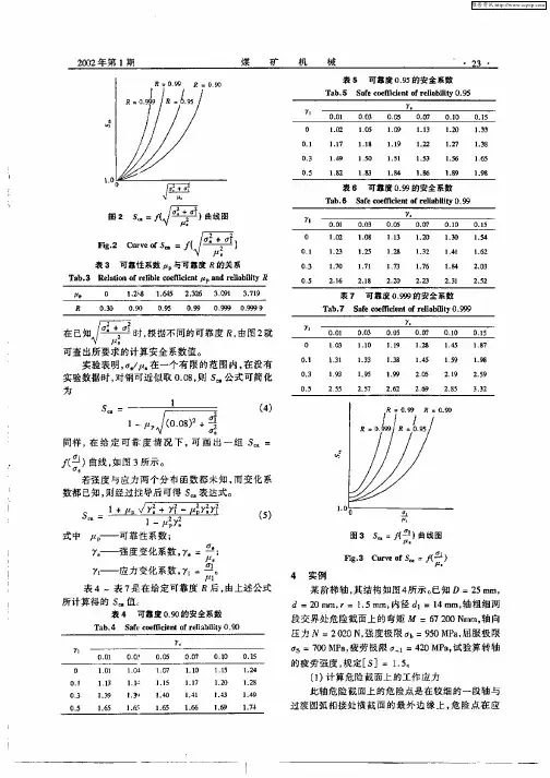 机械设计中安全系数与可靠性的研究