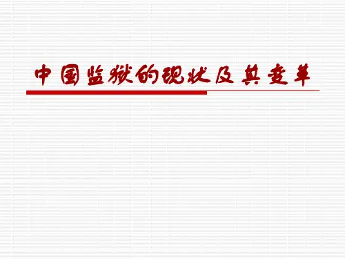 中国监狱的现状及其变革,ppt,可编辑
